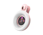 Mobile Phone Fill Light 15X Multifunctional Portable Phone Lens Phone Accessories - Pink