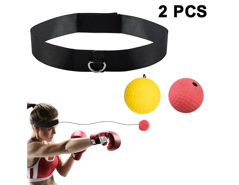 Reflex Ball – Soft Multilayer Premium Headband Boxing Ball – Reflex Speed Ball – Hand Eye Coordination Training-Yellow