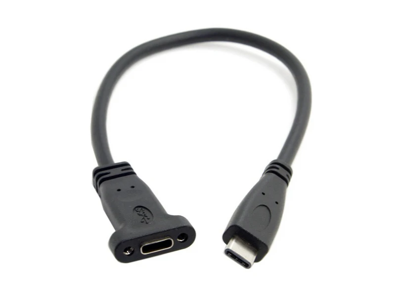 USB 3.1 Type c Male to Female Extension Cable with Panel Mount Screw,USB C female to USBc Male extending Wire Extender Data