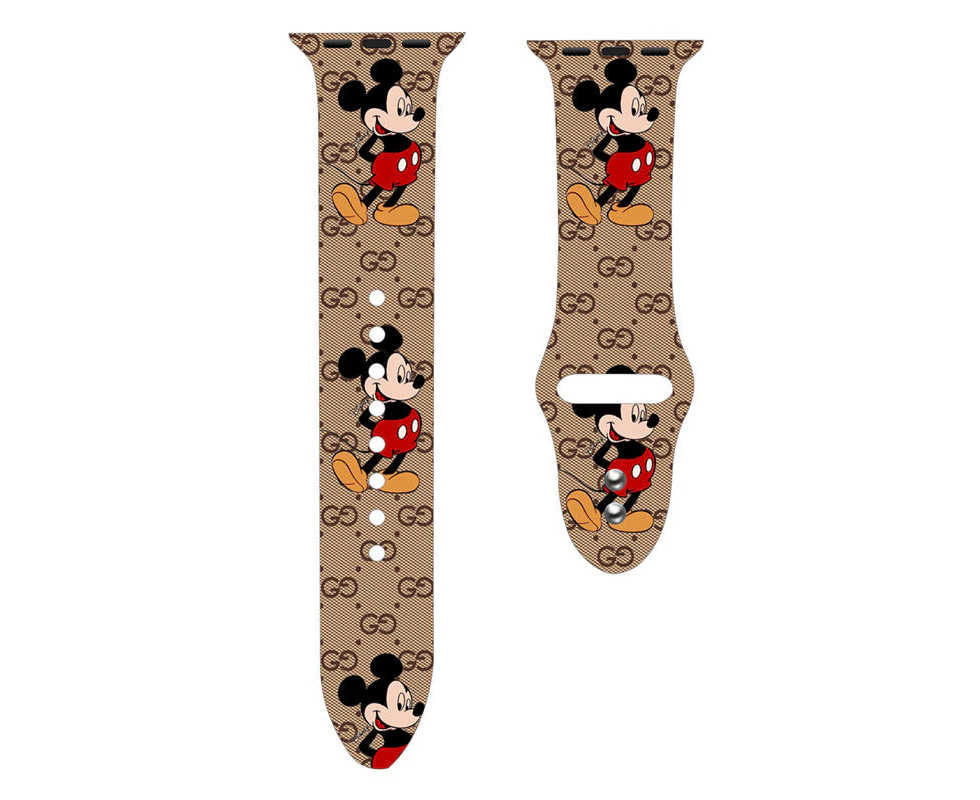 Marge Plus Soft Silicone Cartoon Mickey Mouse Bands for Apple Watch Series 7/SE/6/5/4/3/2/1 -C1