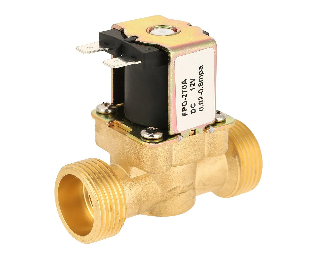 DC 12V G3/4 Normally Closed Electric Solenoid Valve Brass Solenoid Valve NC Solenoid Valve (G3/4 DC12V)