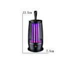 High Power Waterproof, Efficient And Safe Electric Insect Zapper Outdoor, Keuomy Electronic Mosquito Killer,Black, Charging Model