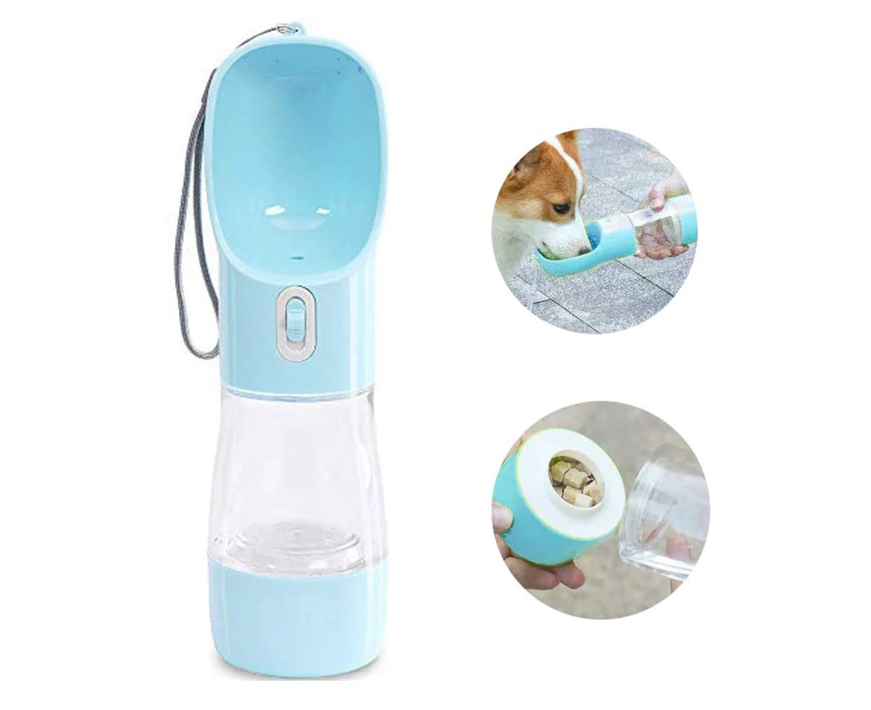 Dog Walking Water Bottle, Multifunctional And Portable Dog Travel Water Dispenser With Food Container