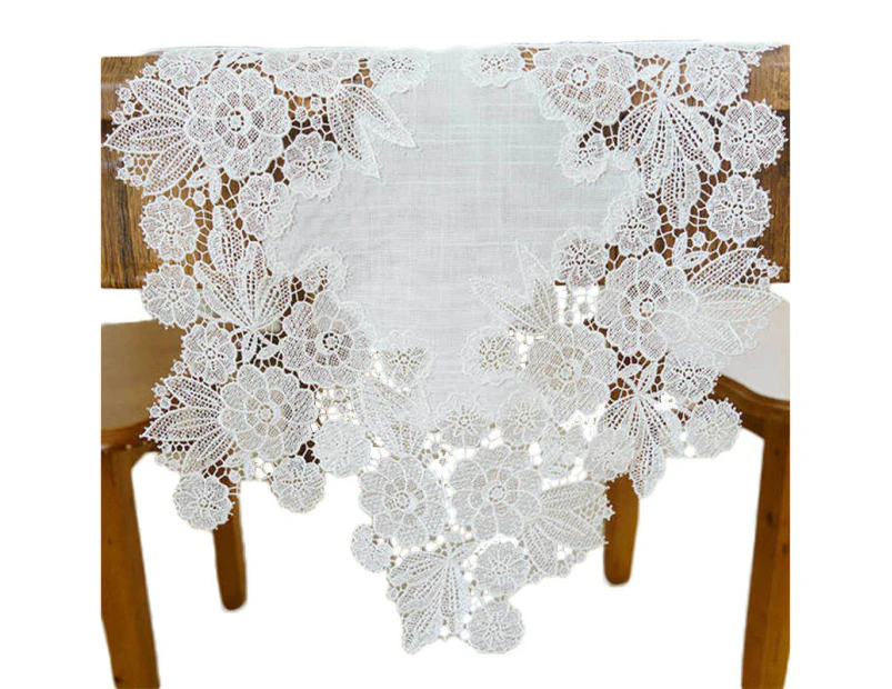 Toscano Lace Doily Dustproof Table Cover Party Decor-White