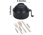 Microwave Ramen Stove Ramen Bowl Set Chopsticks College Dorm Essentials for Girls for Boys Apartment Essentials-Black