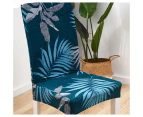 Set of 4 Pcs Stretch Floral Printed Chair Covers-Blue