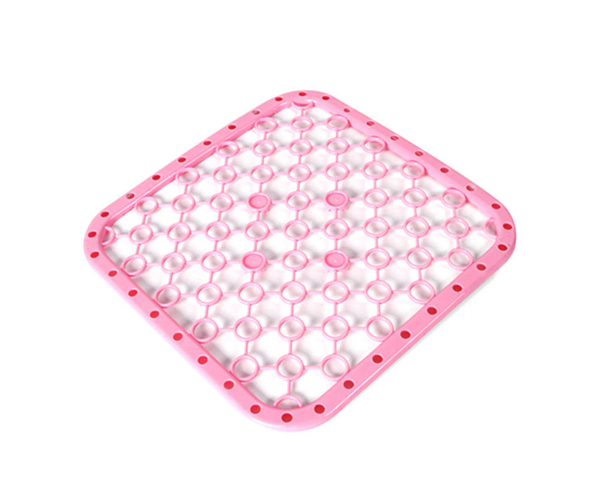 Multifunctional Placemat Kitchen Sink Drying Rack Draining Mat Insulation Pad - Pink