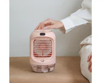 Air Cooler Fan Multifunctional Head Shaking USB Charging 3 Levels Adjustable Portable Humidifier for-Pink