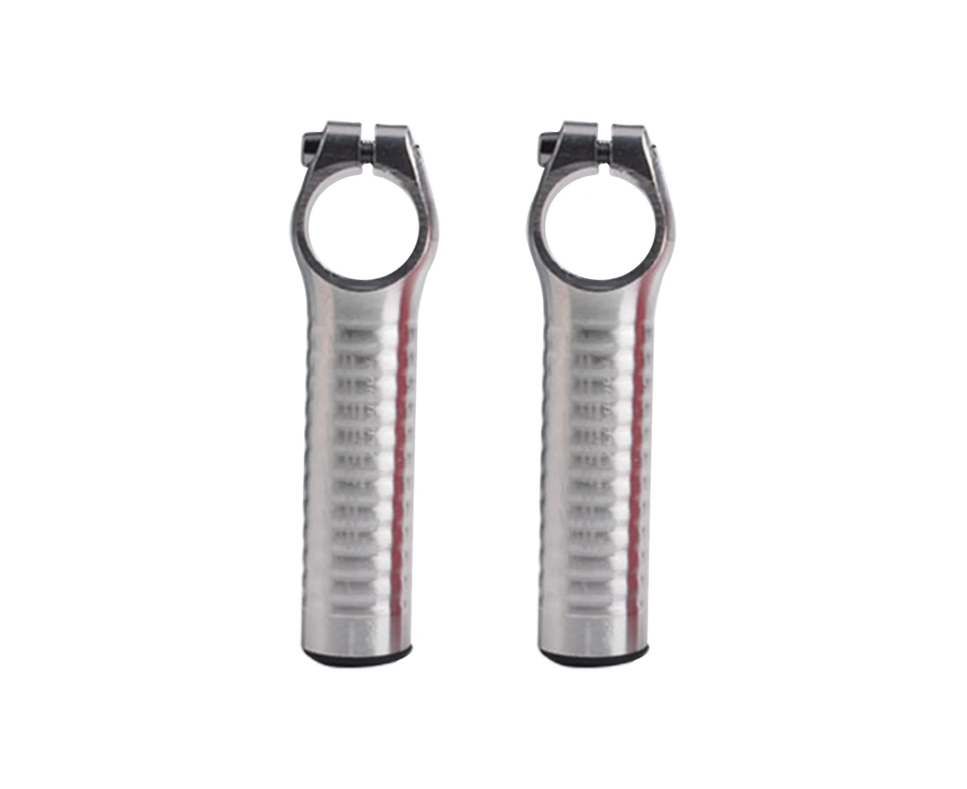 2Pcs Vice Handlebar High Hardness Anti-oxidation Pressure Resistance Triathlon Time Road Bicycle Vice Handlebar for Mountain Road Silver