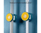 Mop Holder Waterproof Punch-free ABS Portable Self-adhesive Mop Broom Holder Rack Household-Blue