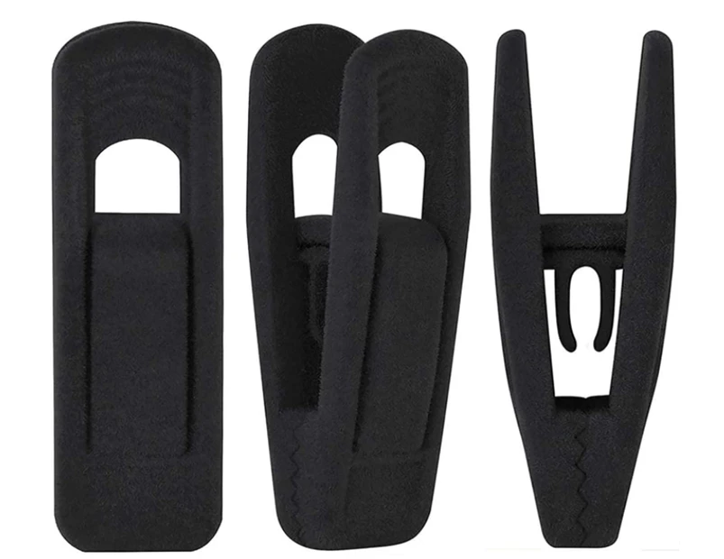 Black Velvet Hangers Clips 20 Pack, Non-Slip Velvet Clips