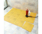 PVC Anti-Slip Hollowed Bath Mat Shower Carpet Home Toilet Bathroom Floor Pad - White