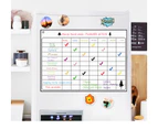 Magnetic Black Dry Erase Chore Chart For Multiple Kids, Daily Responsibility Rewards Black Board Fridge Magnet Whiteboard