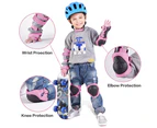Knee Pads, Kids Knee Pads Elbow Pads Guards For Skating Cycling Bike Rollerblading Scooter - Pink