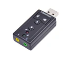 USB External 7.1 Channel Sound Card 3.5mm Jack Microphone Audio Adapter for PC