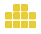 10Pcs Soccer Spot Marker Pp 23Cm Square Flat Soccer Floor Dots For Outdoor Speed Training  Yellow