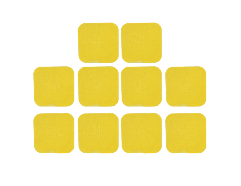 10Pcs Soccer Spot Marker Pp 23Cm Square Flat Soccer Floor Dots For Outdoor Speed Training  Yellow