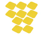 10Pcs Soccer Spot Marker Pp 23Cm Square Flat Soccer Floor Dots For Outdoor Speed Training  Yellow