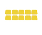 10Pcs Soccer Spot Marker Pp 23Cm Square Flat Soccer Floor Dots For Outdoor Speed Training  Yellow