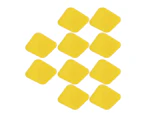 10Pcs Soccer Spot Marker Pp 23Cm Square Flat Soccer Floor Dots For Outdoor Speed Training  Yellow