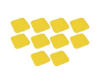 10Pcs Soccer Spot Marker Pp 23Cm Square Flat Soccer Floor Dots For Outdoor Speed Training  Yellow