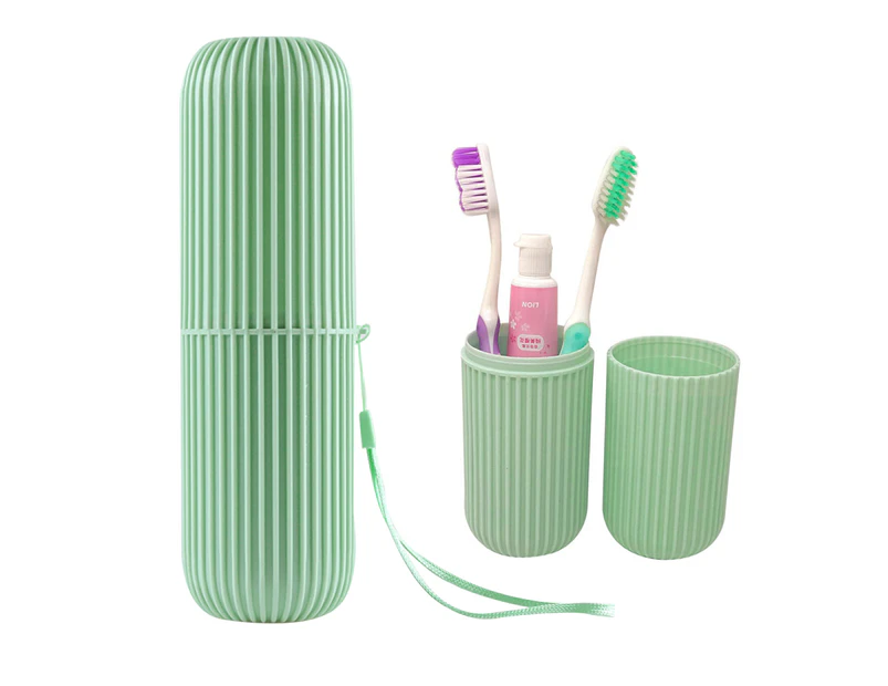 Simple Home Travel Wash Cup Storage Box Dental Box Portable Set,Green