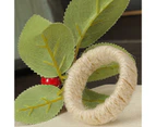 6Pcs/Set Beautiful Napkin Ring Eco-friendly Plastic Elegant Plants Decor Napkin Holder for Home - 4