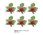 6Pcs/Set Beautiful Napkin Ring Eco-friendly Plastic Elegant Plants Decor Napkin Holder for Home - 4