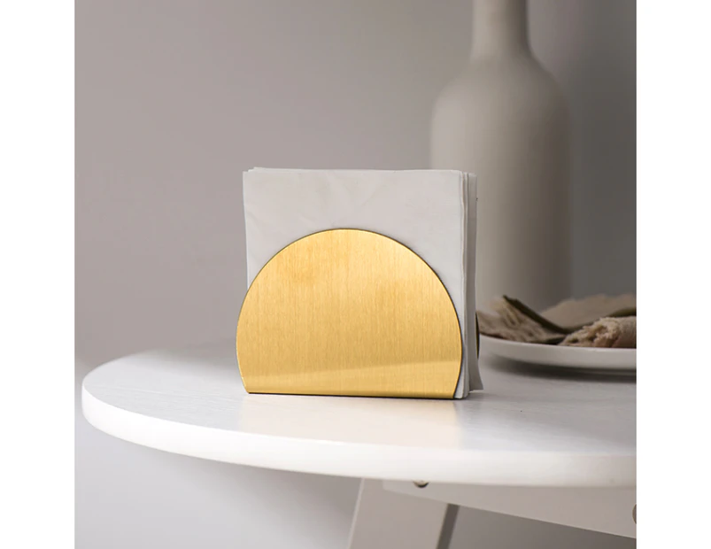 Triangle Napkin Holder Stainless Steel Tissue Holder Tissue Holder Organizer Gold Napkin Holders,Semicircle