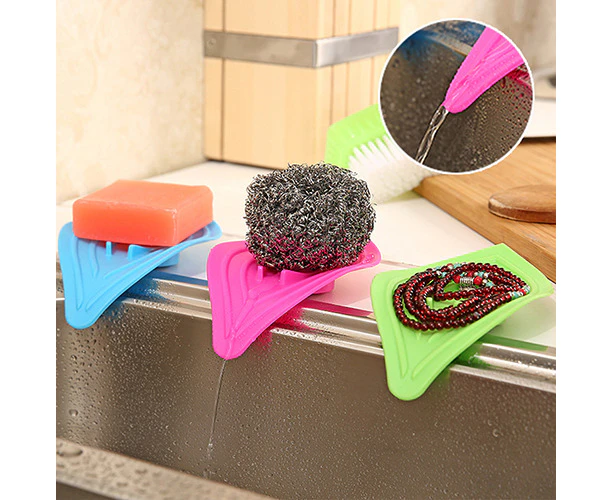 Leaf-Shaped Antiskid Soap Box Holder Simple Sink Sponge Drain Soap Dish Storage