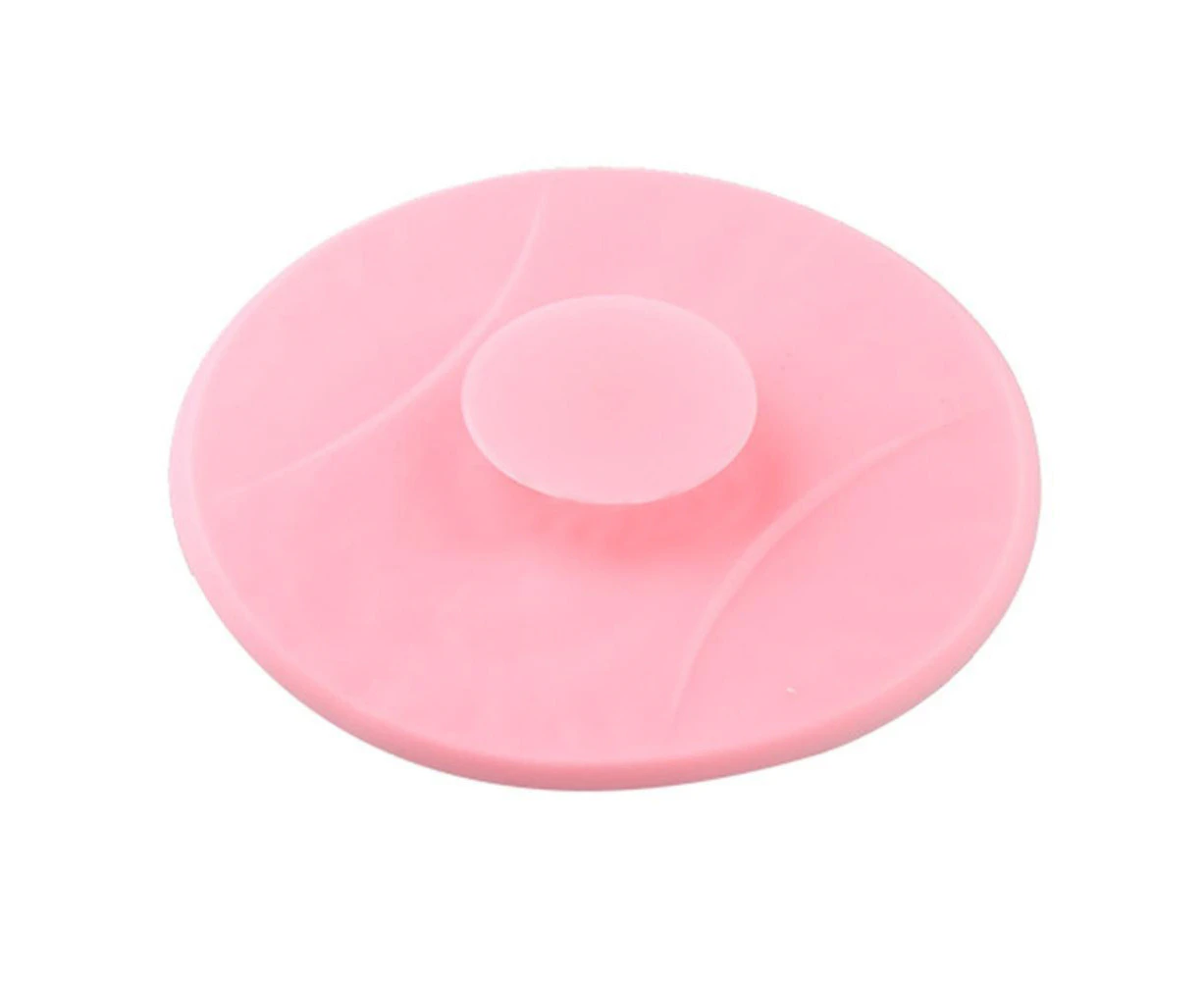 Kitchen Water Sink Stopper Sucker Drain Strainer Plug Silicone Leak-proof Cover - Pink