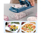 Multifunctional Vegetable Cutter Food Chopper Container 14 In 1 Onion Chopper Dicer Manual Hand For Potato Tomato Vegetables
