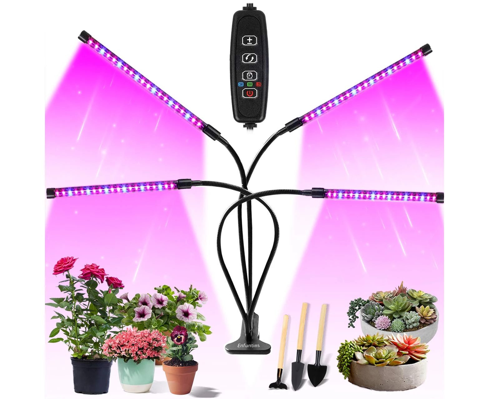 4 Head 80 LED Grow Light for Indoor Plants Growing Lamp Light