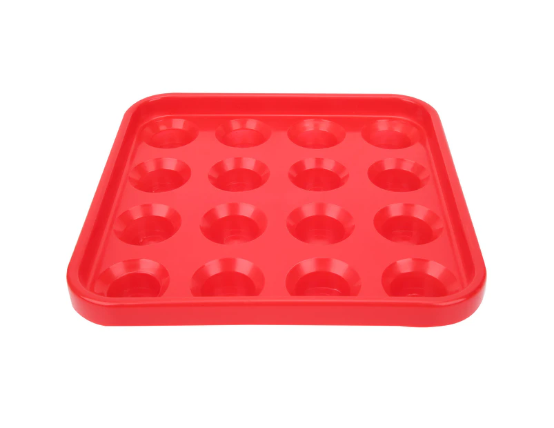 Black Plastic Billiard Ball Tray 16 Holes Storage Holder Box Billiards Accessories  Red