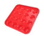 Black Plastic Billiard Ball Tray 16 Holes Storage Holder Box Billiards Accessories  Red