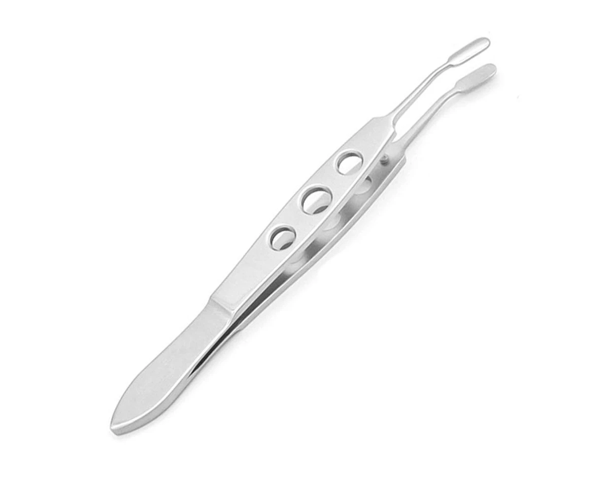 Premium Stainless Steel Meibomian Gland Expressor Professional Forceps Eyelid Massage Tweezers for Dry Eyes, High Precision Tweezer Tools (Rectangle