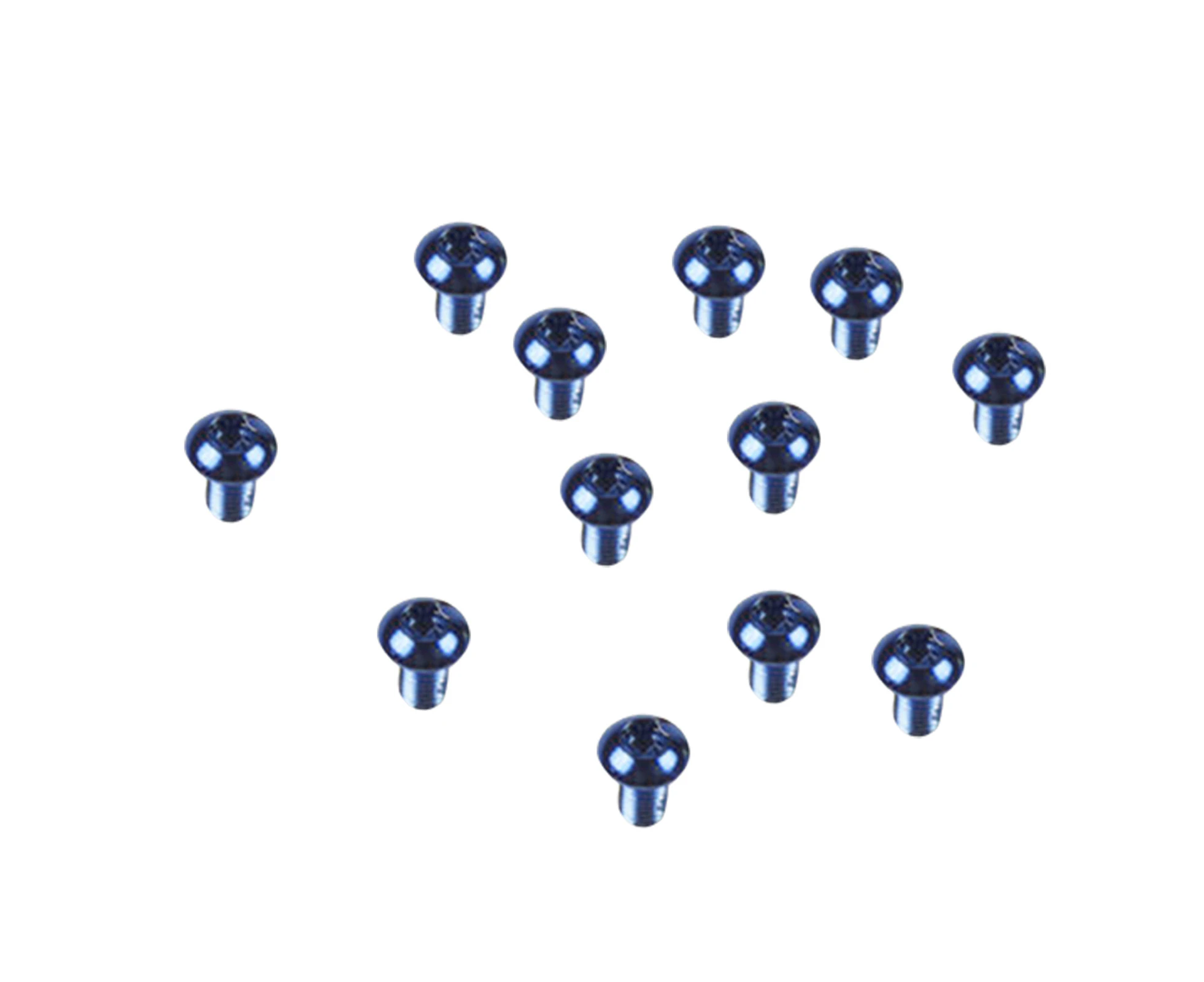 12Pcs M5x10mm Mountain Bike Bicycle Disc Brake Rotor Steel T25 Torx Bolts Screws - Blue