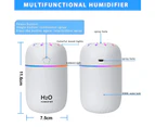 Portable Mini USB Personal Humidifier, Cool Mist Humidifier with Colorful Night Light white