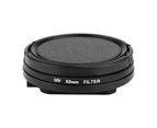 langma bling 52mm UV Filter for GoPro Hero 7 5 6 Black Action Camera with Lens Cover Mount-Black