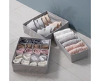 3Pcs Home Houseware Underwear Socks Organizer Drawer Divider Storage Box Case - Grey