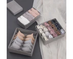 3Pcs Home Houseware Underwear Socks Organizer Drawer Divider Storage Box Case - Grey