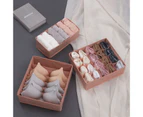 3Pcs Home Houseware Underwear Socks Organizer Drawer Divider Storage Box Case - Grey