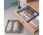 3Pcs Home Houseware Underwear Socks Organizer Drawer Divider Storage Box Case - Grey