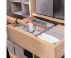 3Pcs Home Houseware Underwear Socks Organizer Drawer Divider Storage Box Case - Grey