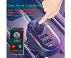 Car Bluetooth Fm Transmitter, Bluetooth 5.0 Car Adapter, Wireless Radio, Car Receiver Adapter Kit, Hands-Free Call