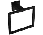 Simple Hand Towel Ring , Stainless Steel Bathroom Towel Holder-Black