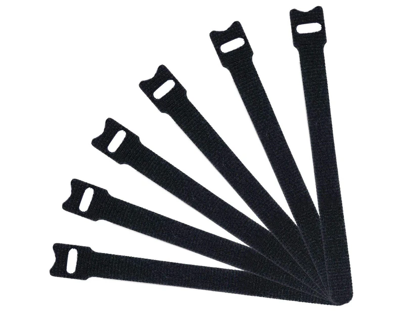 Reusable Fixing Cable Ties, Ring Cable Ties, Black, 50Pcs