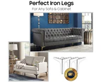 7" / 17.5Cm Furniture Legs, 4 Modern Metal Diamond Triangle Furniture Feet Diy Replacement For Cabinet Cupboard Sofa Couch Chair Ottoman,Black,6" / 15Cm