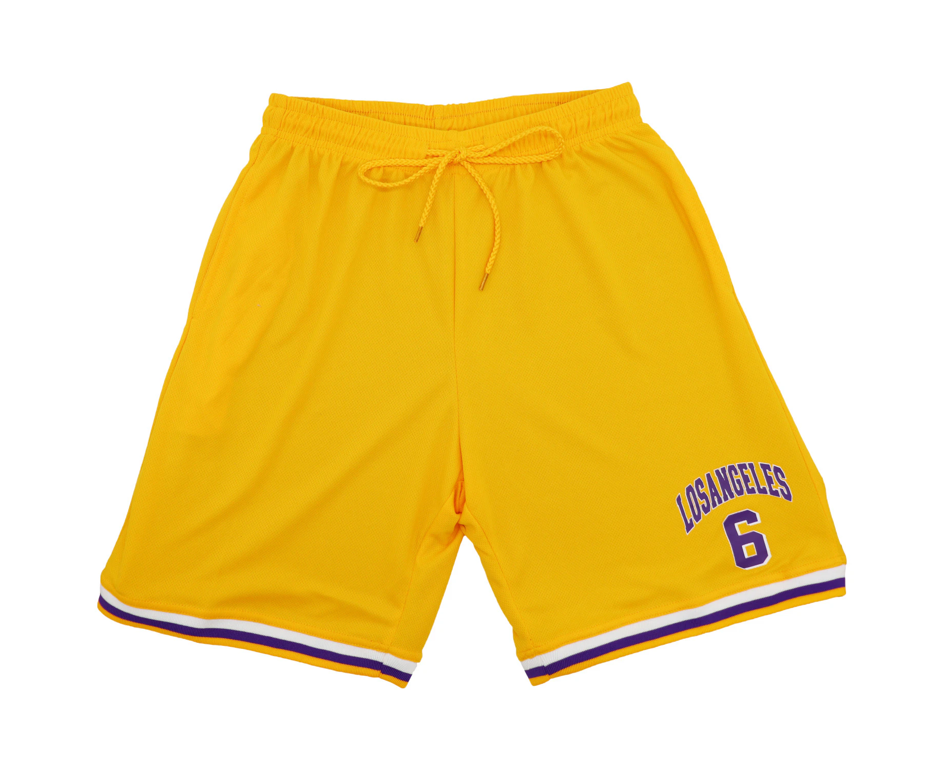 Kid's Basketball Shorts Boys Sports Gym Jogging Sweat Track Pants Los Angeles - Yellow - Los Angeles 6