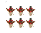 6Pcs/Set Beautiful Napkin Ring Eco-friendly Plastic Elegant Plants Decor Napkin Holder for Home - 3